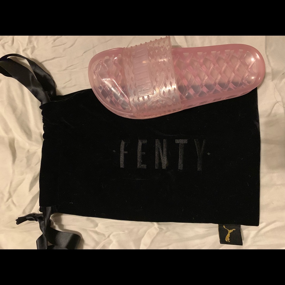 Puma/Fenty pink jelly slides size 7.5